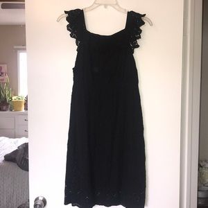 Macy’s StudioM Woman Black Stretch Knit Lace Dress